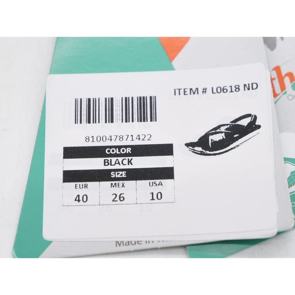 Aerothotic Sandals Womens 10 Black Mesh Slingback Open Toe Comfort Hook & Loop - Picture 9 of 10